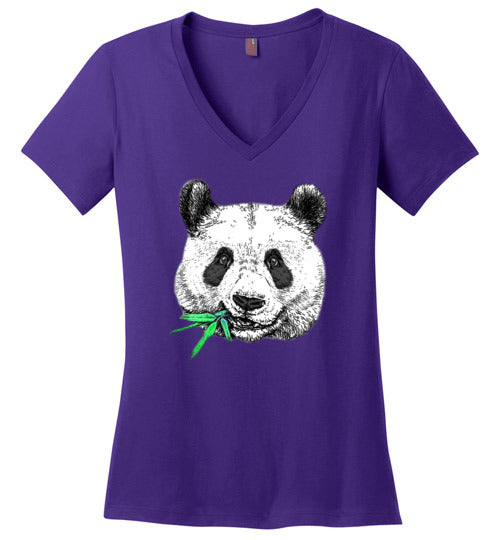 Panda Face V-Neck