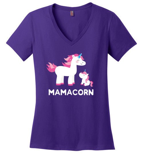 Unicorn Mom Mamacorn V-Neck