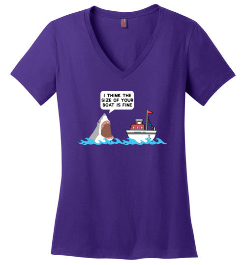 Shark Boat Size V-Neck
