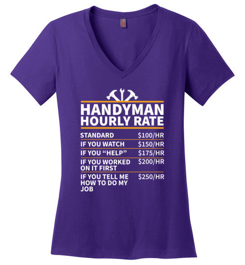 Handyman Hourly Rate V-Neck