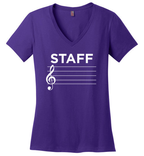 Music Staff V-Neck