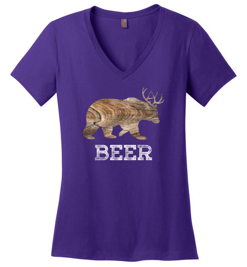 Beer Bear Deer V-Neck