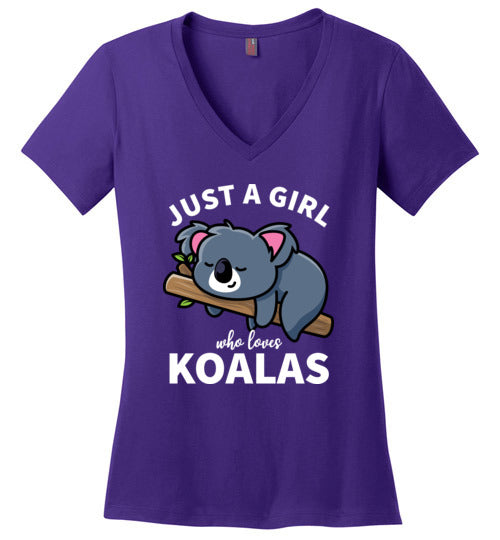 Just a girl who loves koalas V-Neck