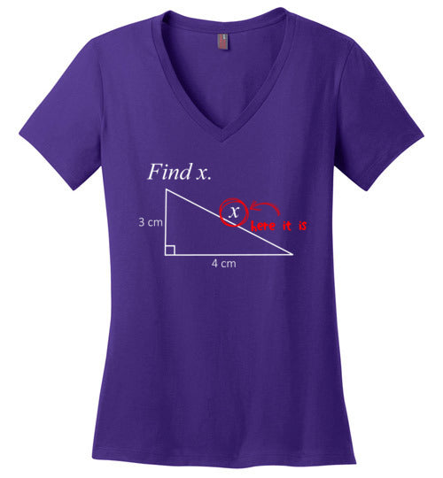 Math Find X V-Neck