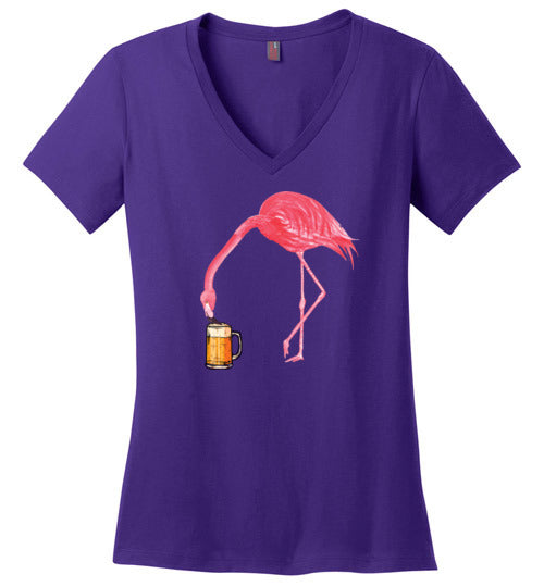 Flamingo Beer V-Neck