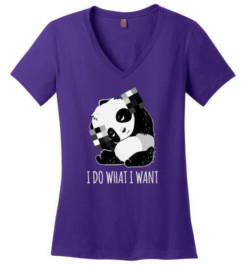 Panda Do What I Want V-Neck