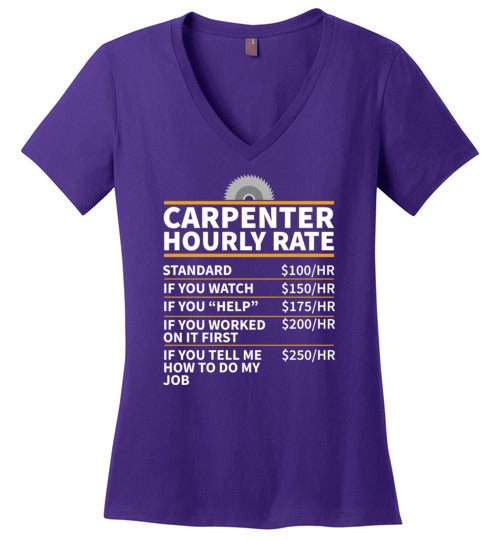 Carpenter Hourly Rate V-Neck