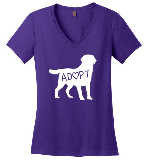 Adopt Dog V-Neck