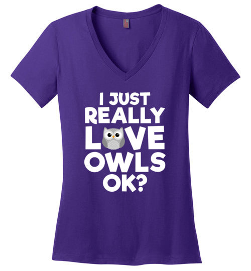 Just Really Love Owls V-Neck