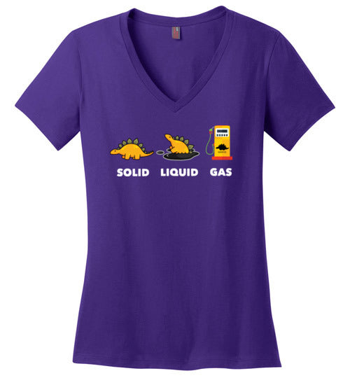 Dinosaur Solid Liquid Gas V-Neck