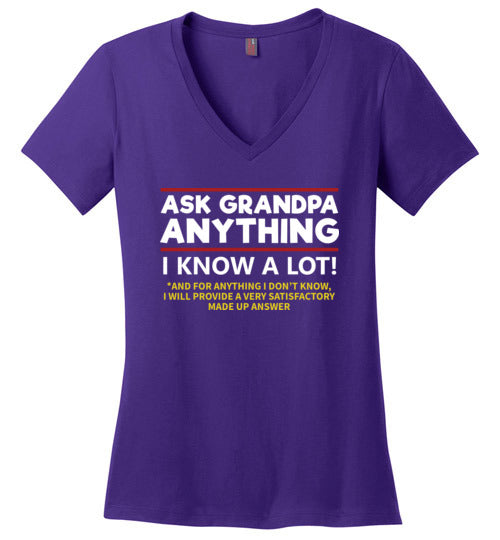 Ask Grandpa Anything V-Neck