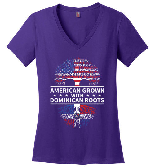 American Grown With Dominican Roots V-Neck