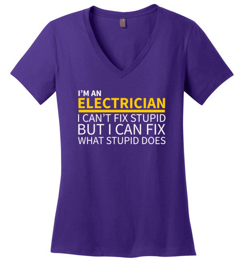 Electrician Cant Fix Stupid V-Neck
