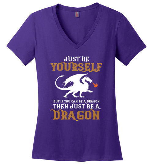 Just Be Yourself Dragon V-Neck