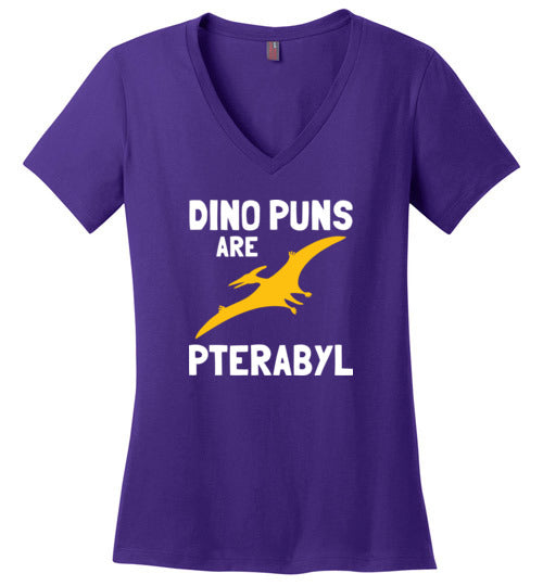 Dino Puns Ptera V-Neck
