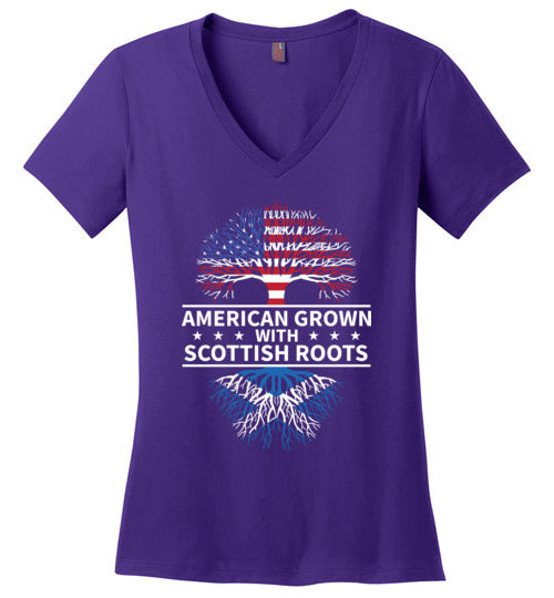 American Grown With Scottish Roots V-Neck