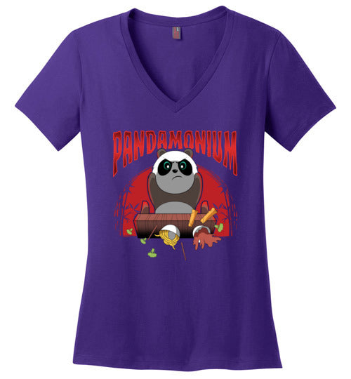 Pandamonium Panda V-Neck