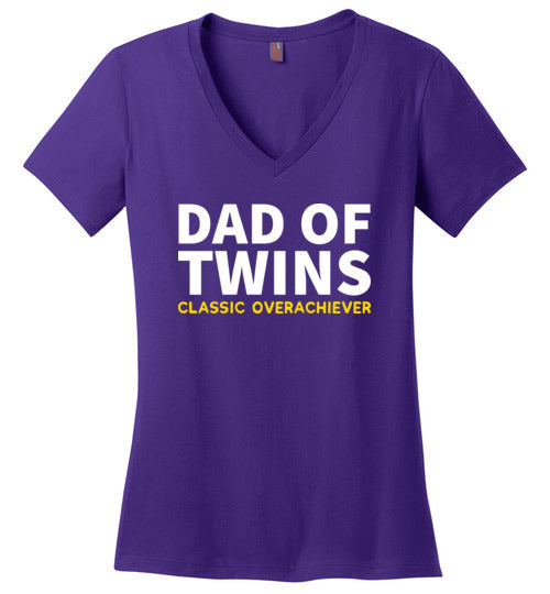 Dad Of Twins Overachiever V-Neck