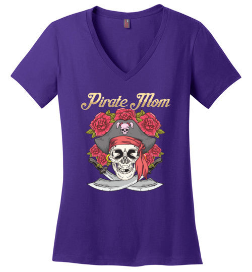 Pirate Mom Fancy V-Neck