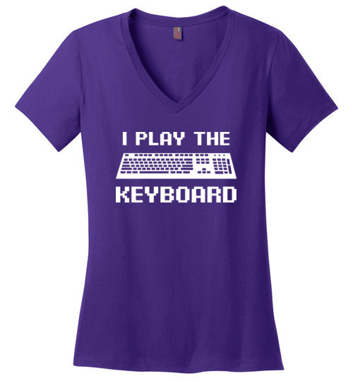 I Play The Keyboard V-Neck