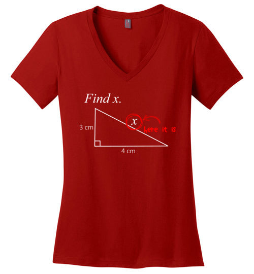 Math Find X V-Neck