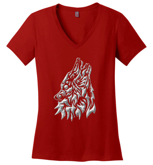 Fenrir Viking Wolf V-Neck