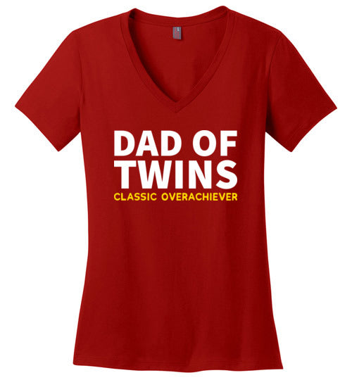 Dad Of Twins Overachiever V-Neck