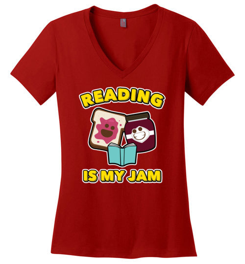 Reading Is My Jam V-Neck
