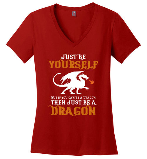 Just Be Yourself Dragon V-Neck