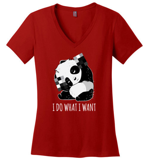 Panda Do What I Want V-Neck