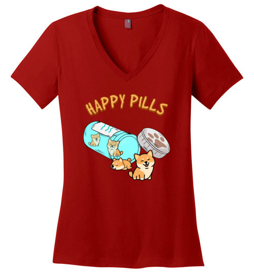Happy Pills Shiba Inu V-Neck
