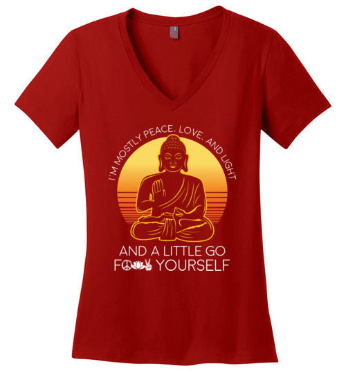 Peace Love Light Go Yourself V-Neck
