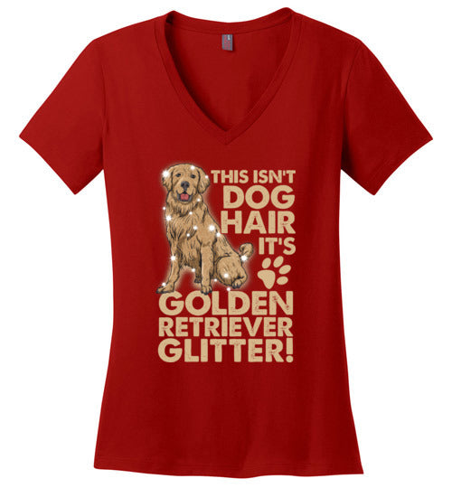 Golden Retriever Glitter V-Neck