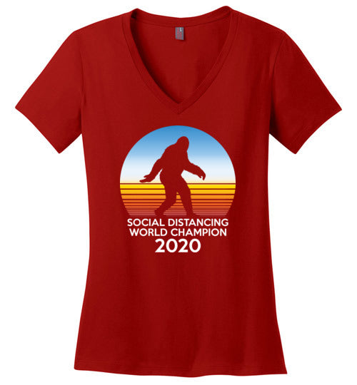 Bigfoot Social Distancing World Champion V-Neck