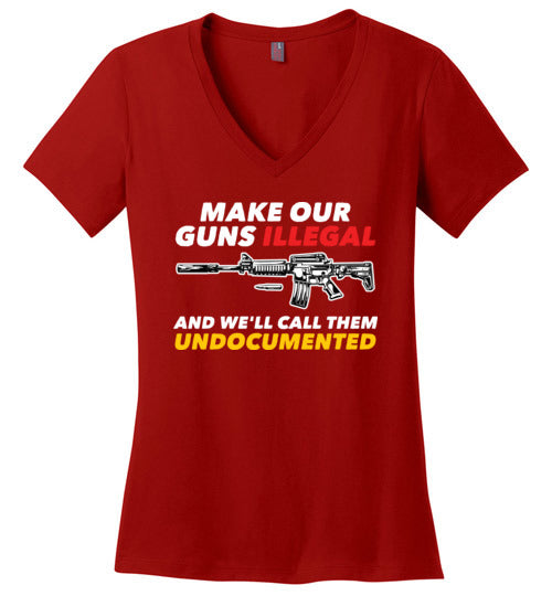 Guns Undocumented V-Neck