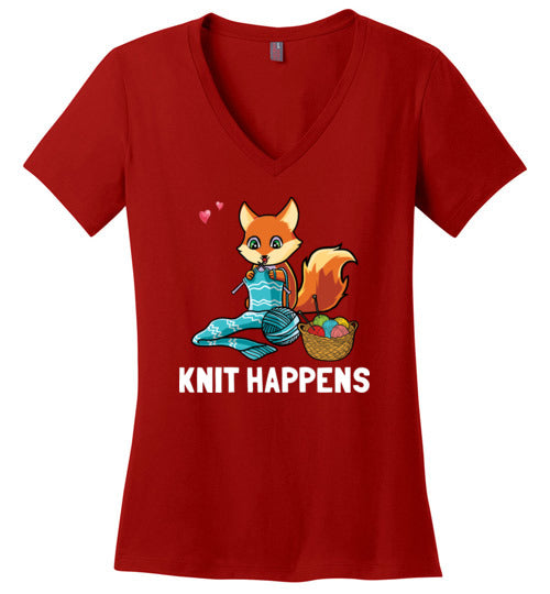 Knit Happens Fox V-Neck
