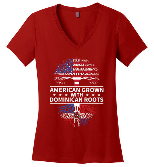 American Grown With Dominican Roots V-Neck