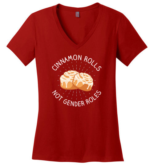 Cinnamon Rolls Not Gender Rolls V-Neck