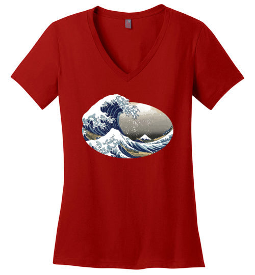 Great Wave off Kanagawa V-Neck
