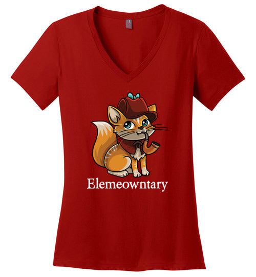 Cat Detective Elemeowntary V-Neck