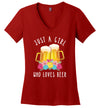 Just A Girl Who Loves Beer V-Neck