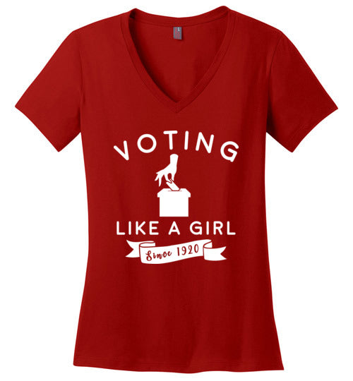 Voting Like a Girl V-Neck