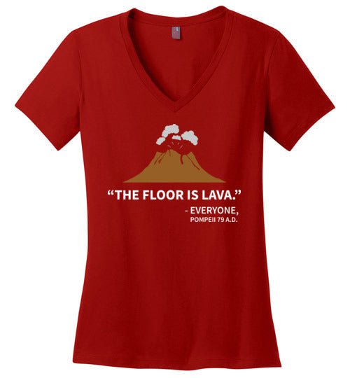 Floor Is Lava Pompeii V-Neck