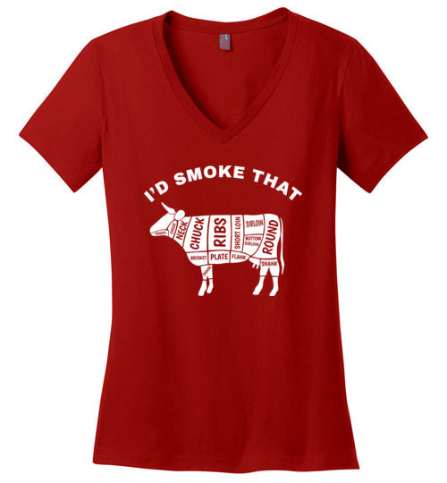 Id Smoke That Beef BBQ V-Neck