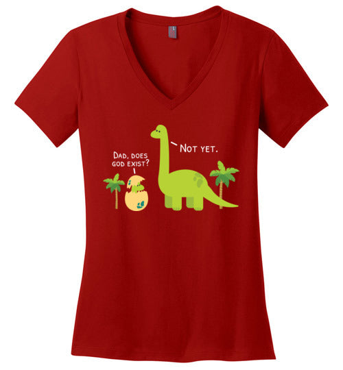 Atheist Dinosaur V-Neck