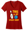 Bowling This Is My Spare Shirt V-Neck