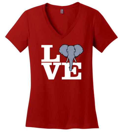 Love Elephants V-Neck