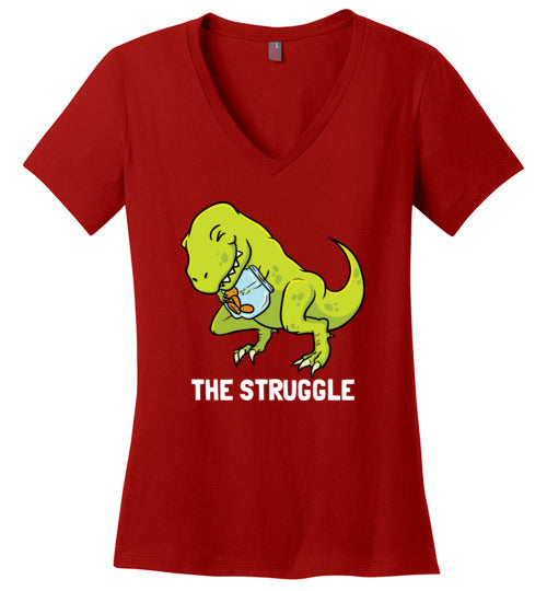 T-Rex Cookies Struggle V-Neck