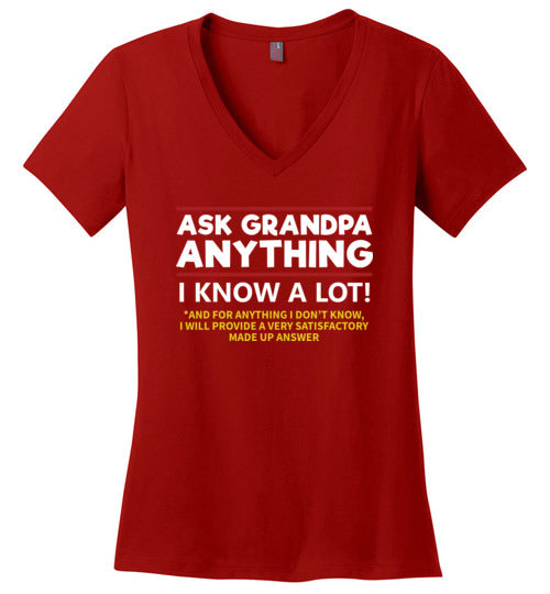 Ask Grandpa Anything V-Neck