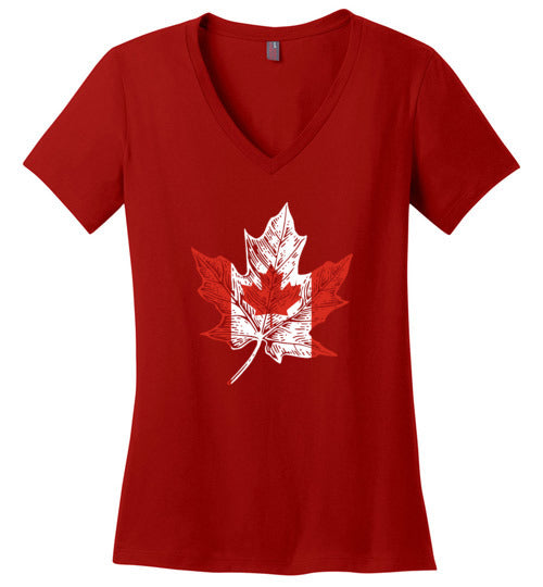 Canadian Maple Leaf V-Neck